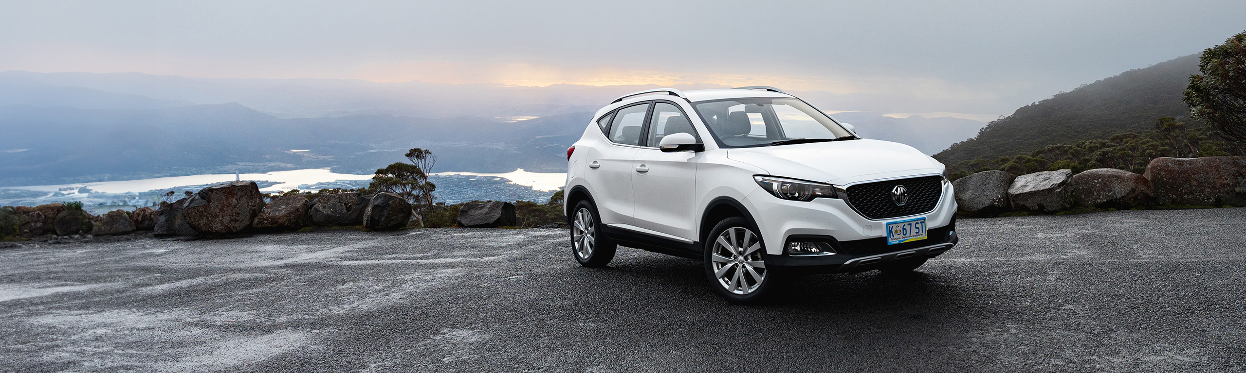 MG ZS on Mount Wellington Tasmania